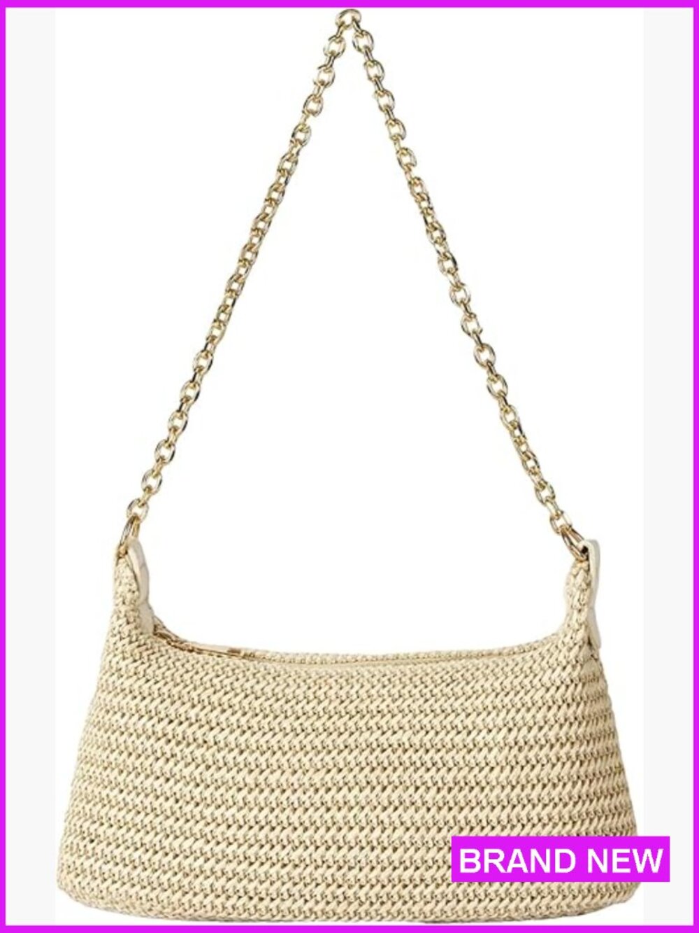 Straw Woven Shoulder Bag Tote Handbag Summer Beach Purse Vacation
